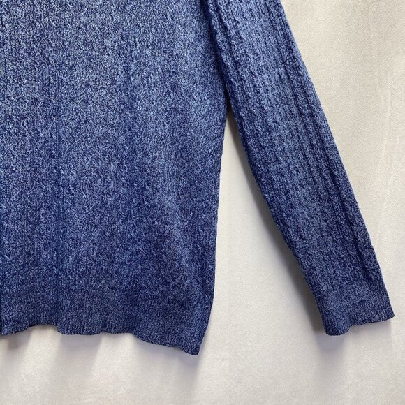 Karen Scott Knitted Braid Split Cowl Neck Long Sleeve Sweater Women XL Blue Used - Picture 14 of 16